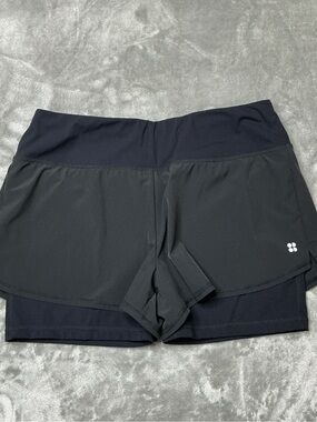 Sweaty Betty Lined Running Cycling Shorts Women’s Medium Black Athletic Active